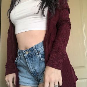 Burgundy Cardigan